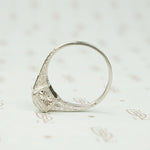 Deco Platinum Square Old Mine Cut Diamond