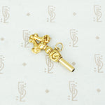 French 18k Repossé Watch Key