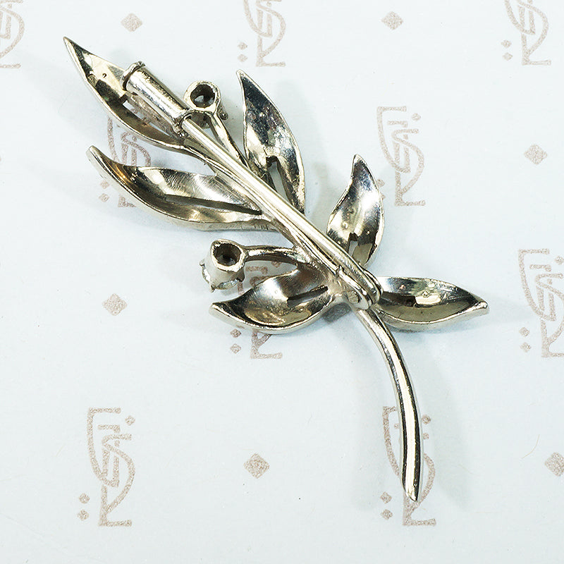 Lovely Silver French Paste Brooch c1910