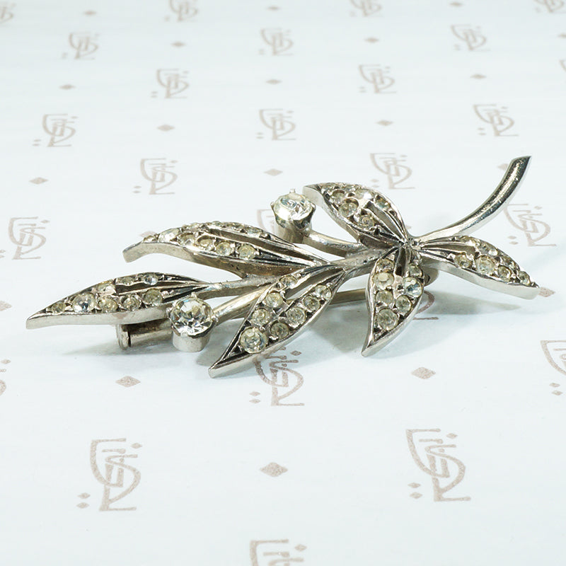 Lovely Silver French Paste Brooch c1910