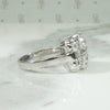 French Platinum Diamond Retro Ring