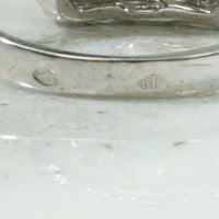 French Platinum Diamond Retro Ring