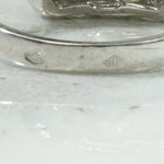 French Platinum Diamond Retro Ring