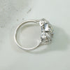 French Platinum Diamond Retro Ring