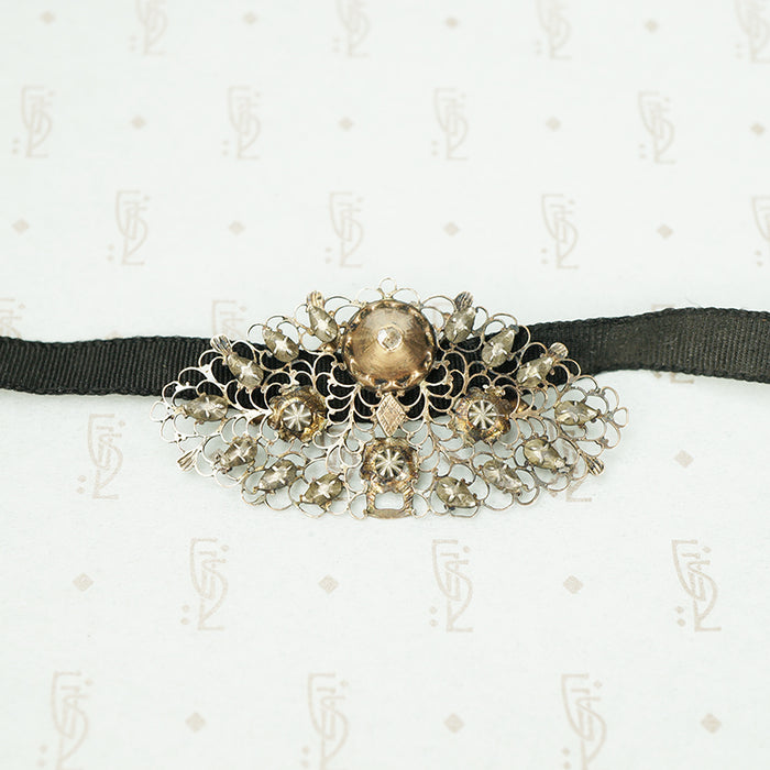 18thc French Provencial Ribbon Slide Necklace