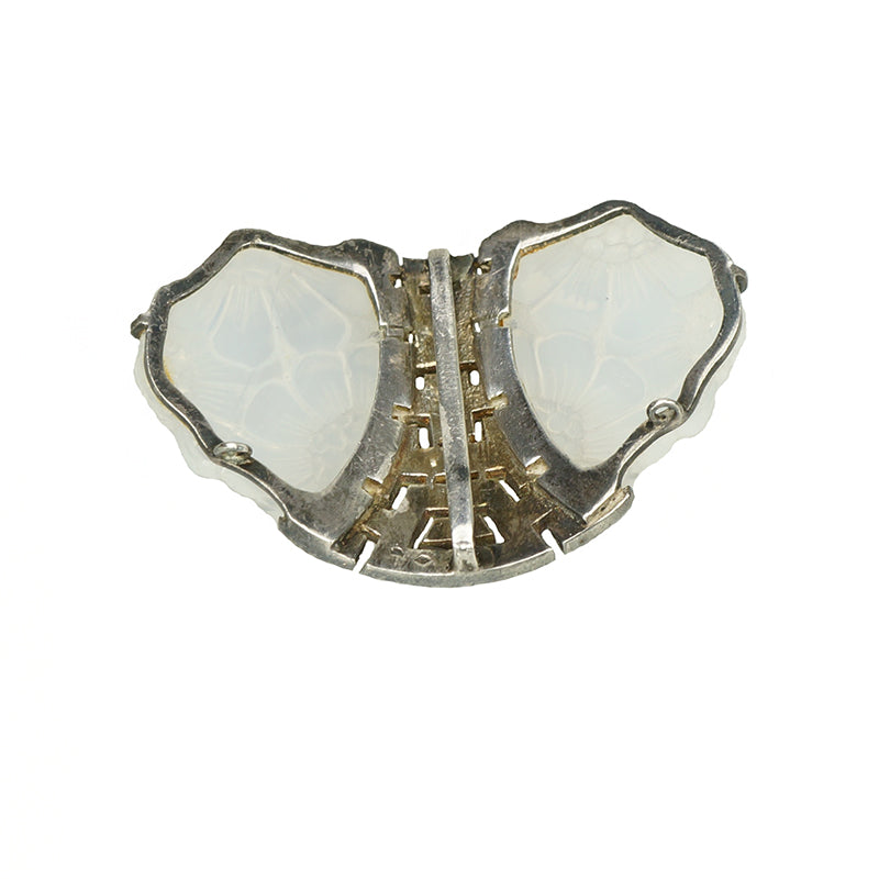 Vintage French Lalique Choker Slide - Gem Set Love