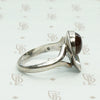 Modernist Amber in Sterling Eclipse Ring