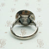 Modernist Amber in Sterling Eclipse Ring