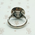 Modernist Amber in Sterling Eclipse Ring