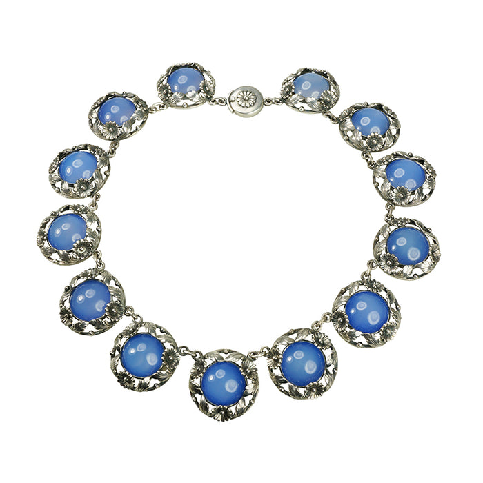 Signed NE From Mid Century Silver Necklace