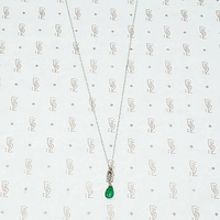 Emerald and White Gold Filigree Necklace by brunet