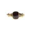 Antique Garnet Cabochon Rose Gold Ring