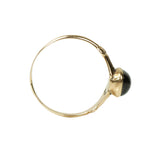 Antique Garnet Cabochon Rose Gold Ring