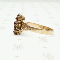 Victorian Rose Gold Garnet Ring