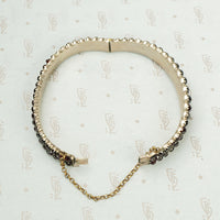 Fancy Bohemian Garnet Bangle Bracelet