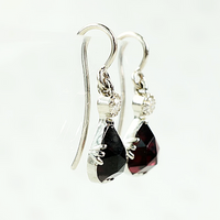 rose cur garnet earrings