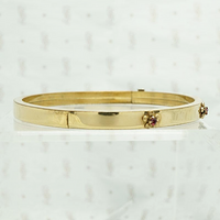 Fun & Colorful Slim Floral Bangle, side view.