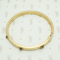 Fun & Colorful Slim Floral Bangle, top view.