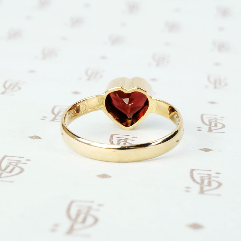 Garnet Heart Ring by 720 for GSL
