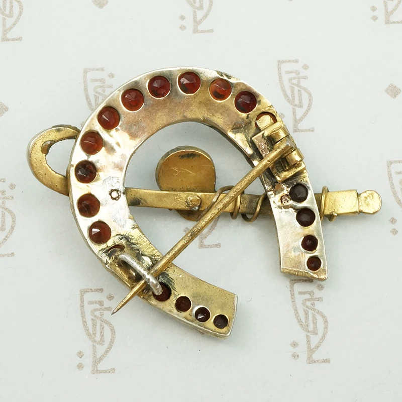 Bohemian Garnet Equestrian Brooch