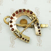 Bohemian Garnet Equestrian Brooch