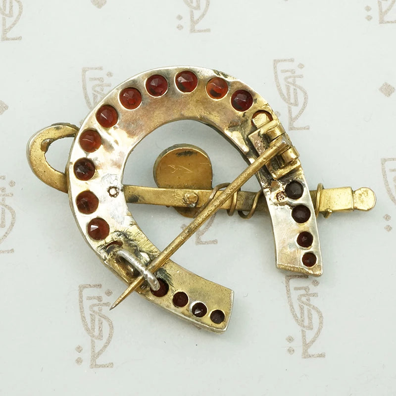 Bohemian Garnet Equestrian Brooch