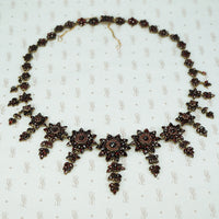 1860's garnet festoon necklace