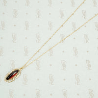 Garnet Cabochon Gold Pendant c1910