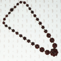 antique rose cut garnet necklace bohemian