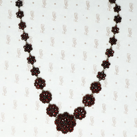 antique rose cut garnet necklace