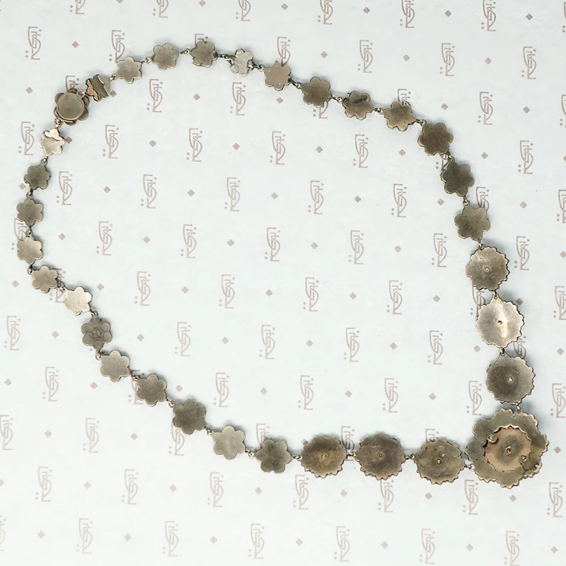 antique rose cut garnet necklace bohemian reverso