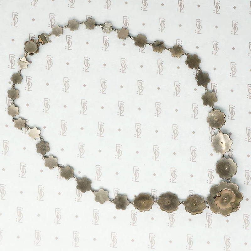 antique rose cut garnet necklace bohemian reverso