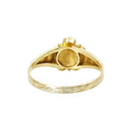 Georgian Garnet Pansy Ring in 22k Gold