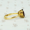 Vintage Oval Garnet in Gold Solitaire