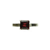 Vintage European White Gold Garnet Solitaire - Gem Set Love