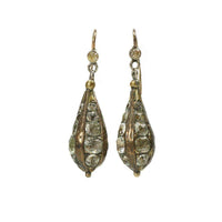 Georgian Paste Rose Cut Torpedo Earrings