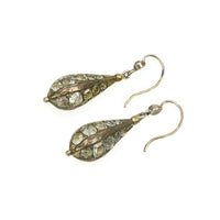 Georgian Paste Rose Cut Torpedo Earrings