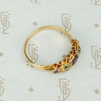 Rare Mid 19th Century Chrysoberyl and Garnet Ring
