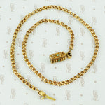 gold chain with turquoise studded georgian clasp