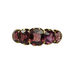 Early 1800's Garnet Half Hoop Band