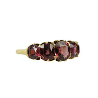 Early 1800's Garnet Half Hoop Band