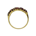 Early 1800's Garnet Half Hoop Band