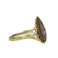 Georgian Pear Shaped Foiled Garnet Ring