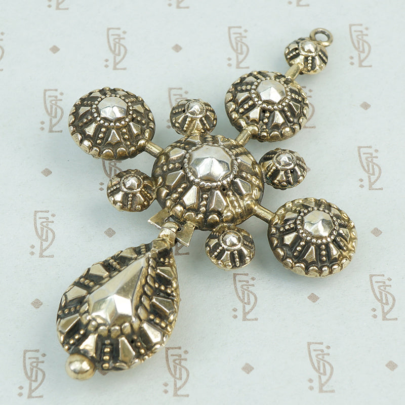 Large 18th Century Silver Cruciform Pendant