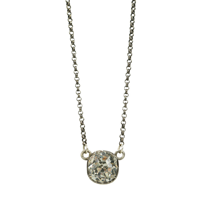 Georgian Cushion Cut Crystal Pendant - Gem Set Love