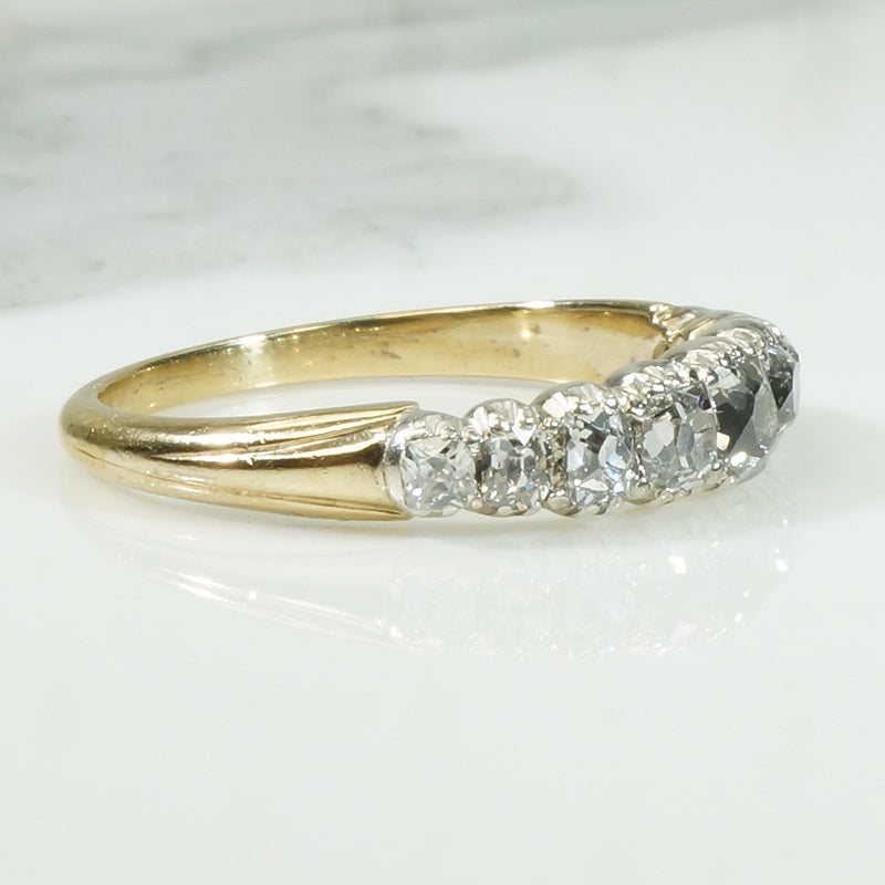 Antique Cushion Cut OMC Diamond Band