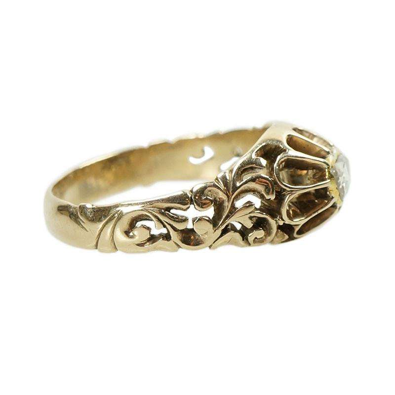 Georgian Foil Backed Rose Cut Diamond Solitare