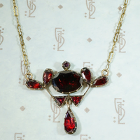 Exquisite Georgian Garnet & Gold Necklace