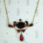 Exquisite Georgian Garnet & Gold Necklace