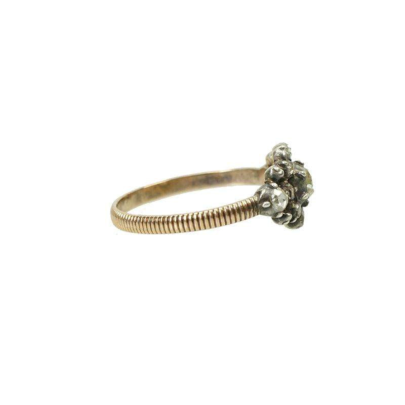 Folied Back Rose Cut Diamond Georgian Ring
